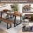 Thiana Metal Base Dining Table-1409199583