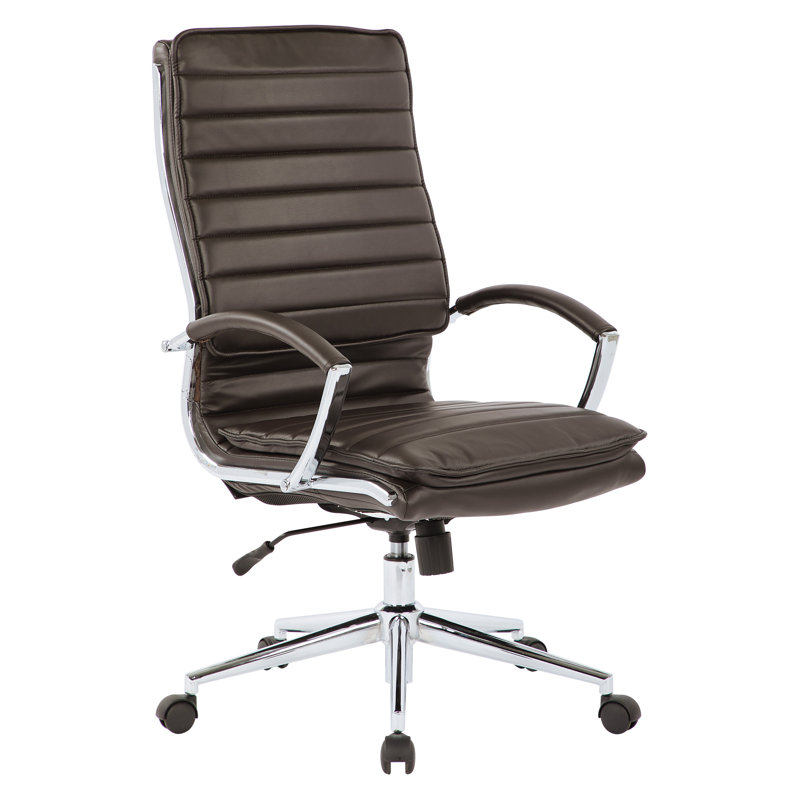 Fauteuil de conférence en similicuir Pro-Line II, Espresso