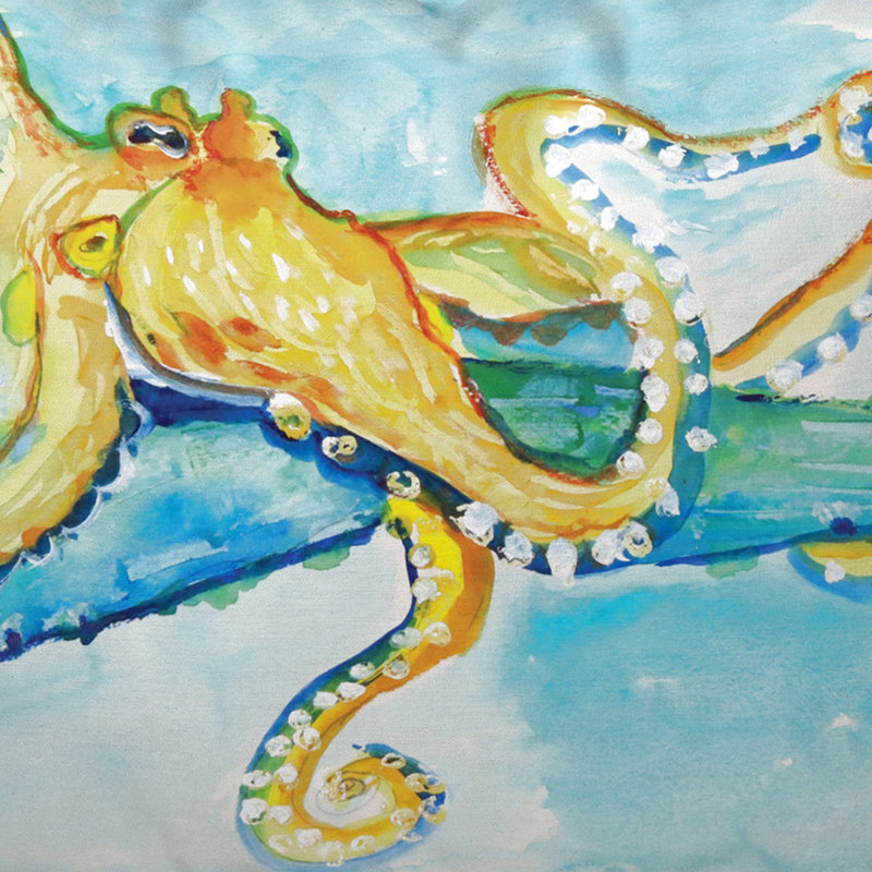 Housse et insert de coussin rectangulaire d'extérieur Octopus Octopus, Petit