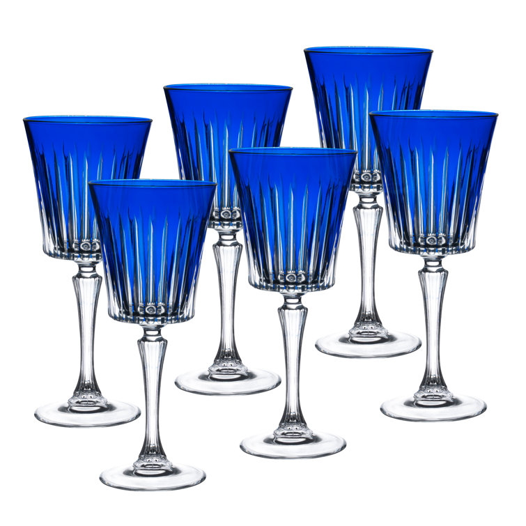 Blue and White Castle Scene Tumblers, Set of 6, 16 Oz. Water Glasses, Iced  Tea Glasses, Blue Castle 