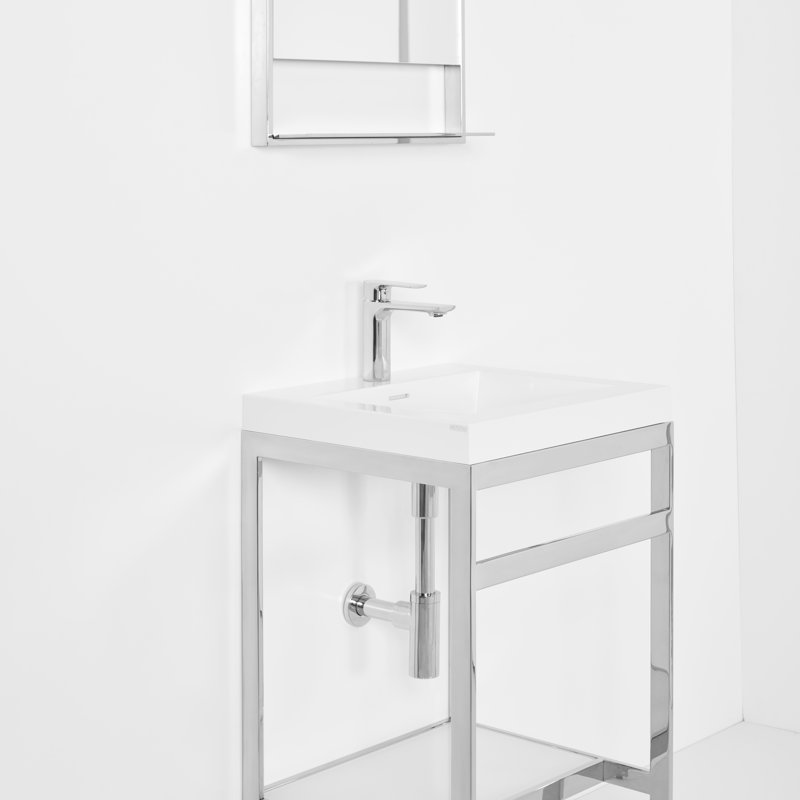 C 24.25" Single Bathroom Vanity Set with Mirror