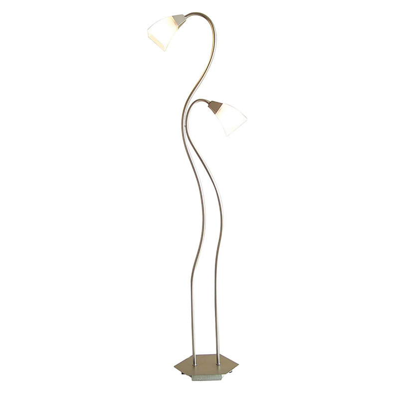 Hackler 134cm Satin Chrome Novelty Floor Lamp