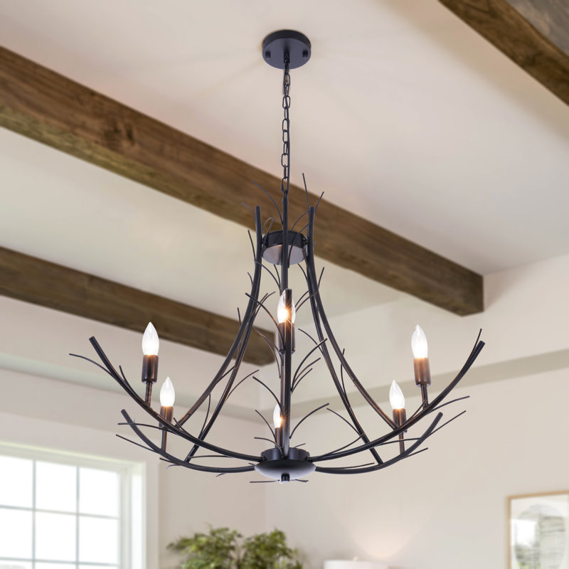 23.6" 6 - Light Dimmable Chandelier