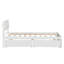 Cadre de lit simple moderne avec 2 tiroirs pour tête et pied de lit blanc brillant-969714615