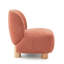 Fauteuil de chambre rembourré organique à profil bas avec pieds en bois massif Organic-125186788