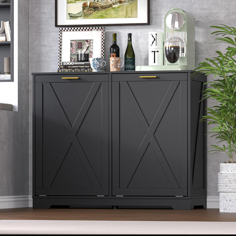 Wooden Double Wash Wardrobe, Black