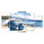 «Blue and White Greek Pottery Coastal Artistry - Boho Pottery», ensemble de reproductions d'art mural