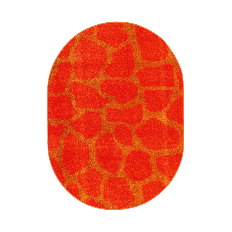 Tapis orange foncé Furnish My Place, Ovale 9 pi x 12 pi