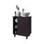 Meuble-lavabo avec 1 porte et 8 tablettes de rangement Wengue-974221986