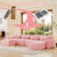 Canapé d'intérieur rembourré, canapé en U avec design antidérapant, canapé d'intérieur pour le salon, bureau-133389634-133389639-133389641