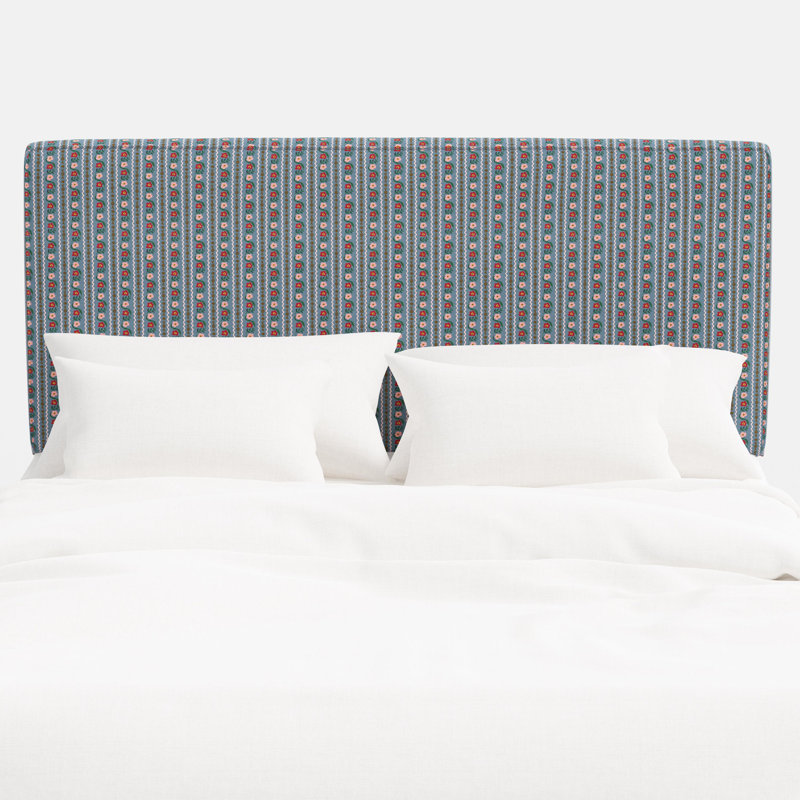 Elly Headboard In Delphine Slate, Twin, Blue