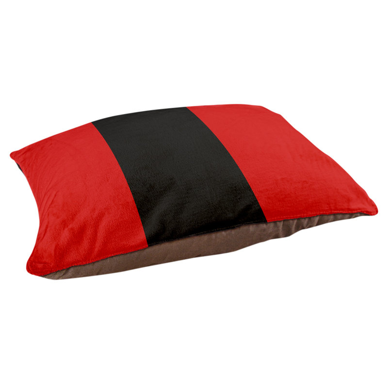 Coussin d'intérieur Las Vegas, Très grand (l 50 po x P 40 po x H 7 po), Rouge / noir / rouge