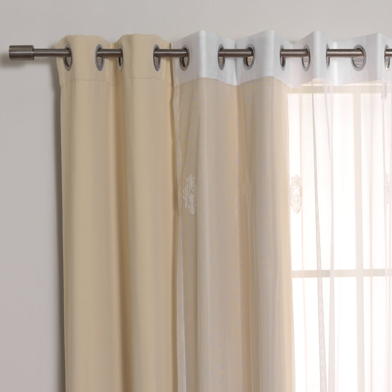 Salomon Blackout Curtain, 52" W x 84" L, Beige