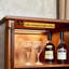 Bois massif cerisier + vitrines en verre trempé