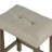 3Pc Dining Set Rubber Wood Table 2 X Dining Stools Tufted Seat