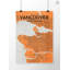 « vancouver city map », reproduction d’impression sur affiche en orange-22634266