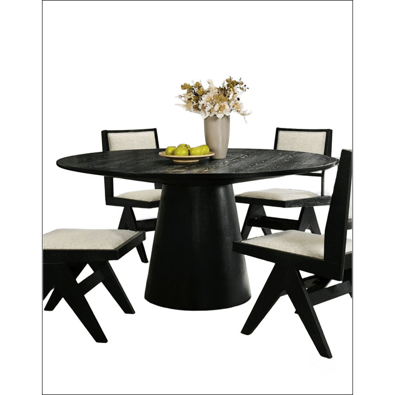 Black Round Dining Table