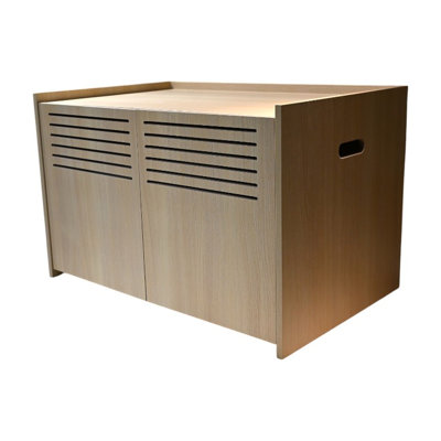 Spacious Hidden Cat Litter Box With Scratching Pad, 32.53" X 20.76" 21", 45.87 Lbs, Particle Board + , Safe For Cats Feline Playground: Modern House Pad And Box, Stable Secure