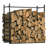 3 ft Black Metal Firewood Log Rack