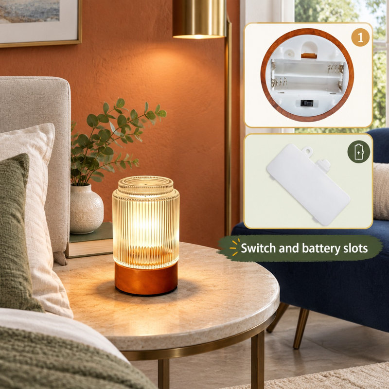 Grâce à sa construction compacte en verre, cette veilleuse à lumière chaude est idéale pour les voyages ; elle fonctionne sans fil avec 2 piles AAA et utilise une minuterie de 6 heures allumée / 18 heures éteinte pour les chambres, les salles de bains, les bureaux, les étagères et les tables de chevet.