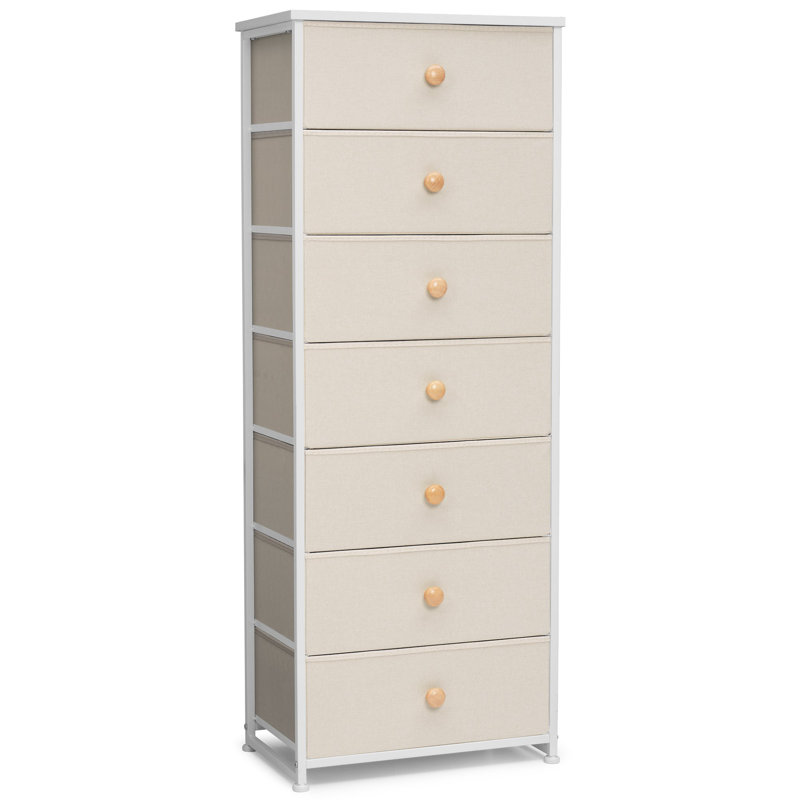 Commode 7 tiroirs Caelyn, Beige