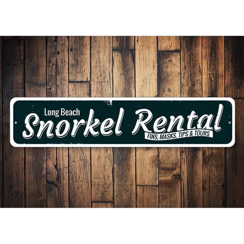 Enseigne en métal Snorkel, H 6 po x l 24 po x P 0,06 po