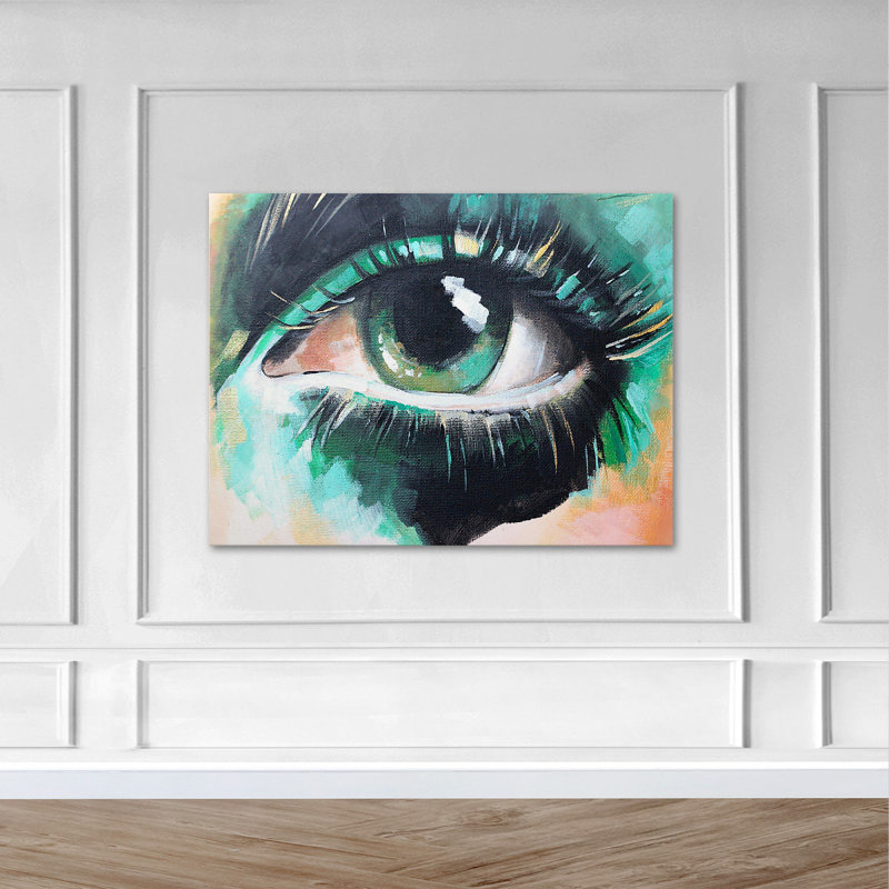 «A Green Eye», impression sur toile tendue, H 24 po x l 36 po x P 2 po