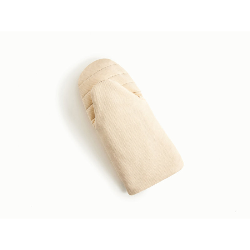 Caraway 2Pc Linen Oven Mitts, Cream