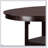 Round Counter-Height Dining Table With Shelves, Solid Wood Finish For Compact And Stylish Dining