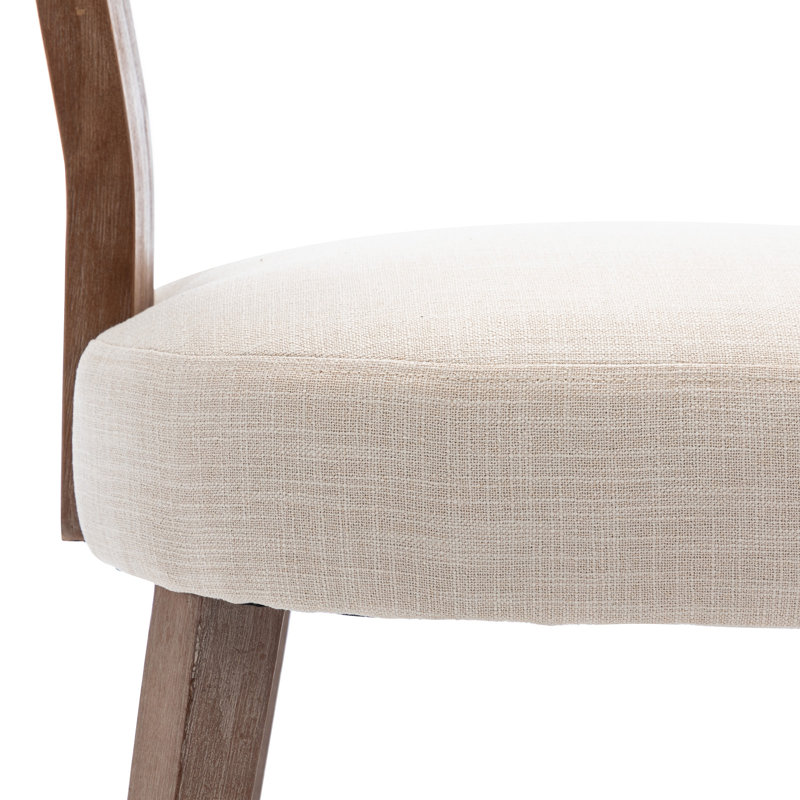 Dining Set, Mid-Century Modern Wooden Table & Upholstered Chair Set For Home, Kitchen, Dining Room, 5 Pieces: Table, 4 Chairs