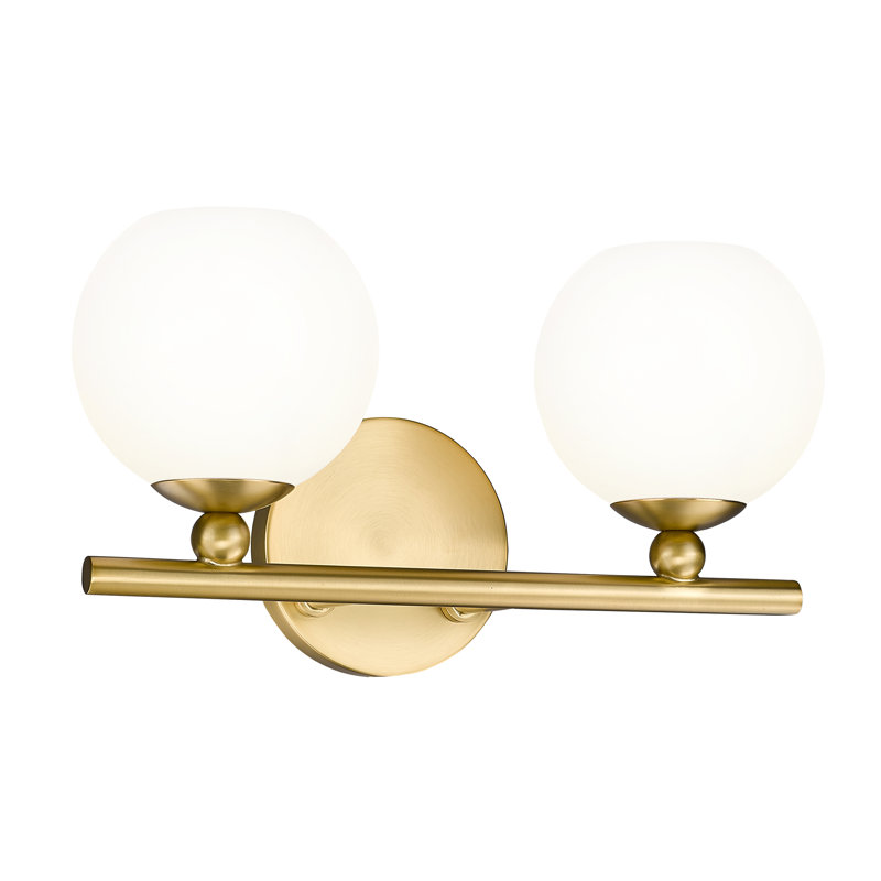 Éclairage pour meuble-lavabo à 2 lumières Heidi, Or moderne