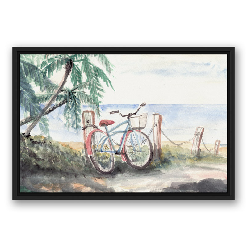 Vélo de plage sur toile, H 17,75 po x l 25,75 po x P 1,75 po, Cadre flottant noir