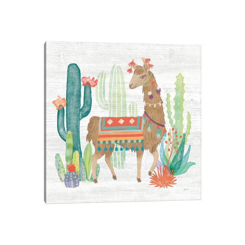Lovely Llamas III by Mary Urban - Wrapped Canvas Painting, 93.98 cm H x 93.98 cm W x 1.91 cm D