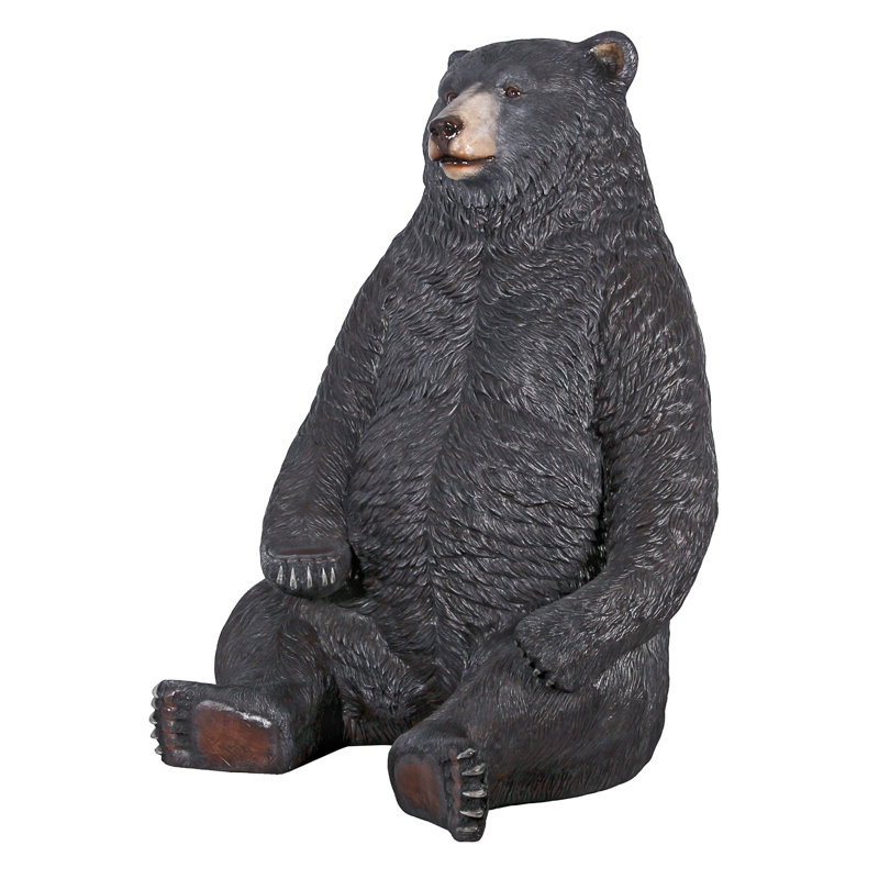 Très jolie statue d'ours assis, Ours noir