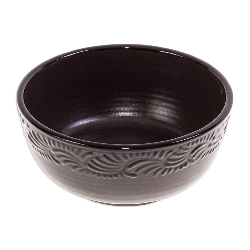 Wildon Home® Tradition fabriqué à la main dans des bols en céramique noire (la paire)