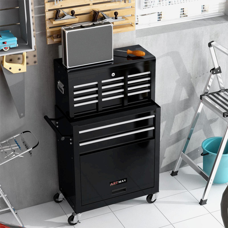 Ensemble de 8 tiroirs Dorcheer, Noir