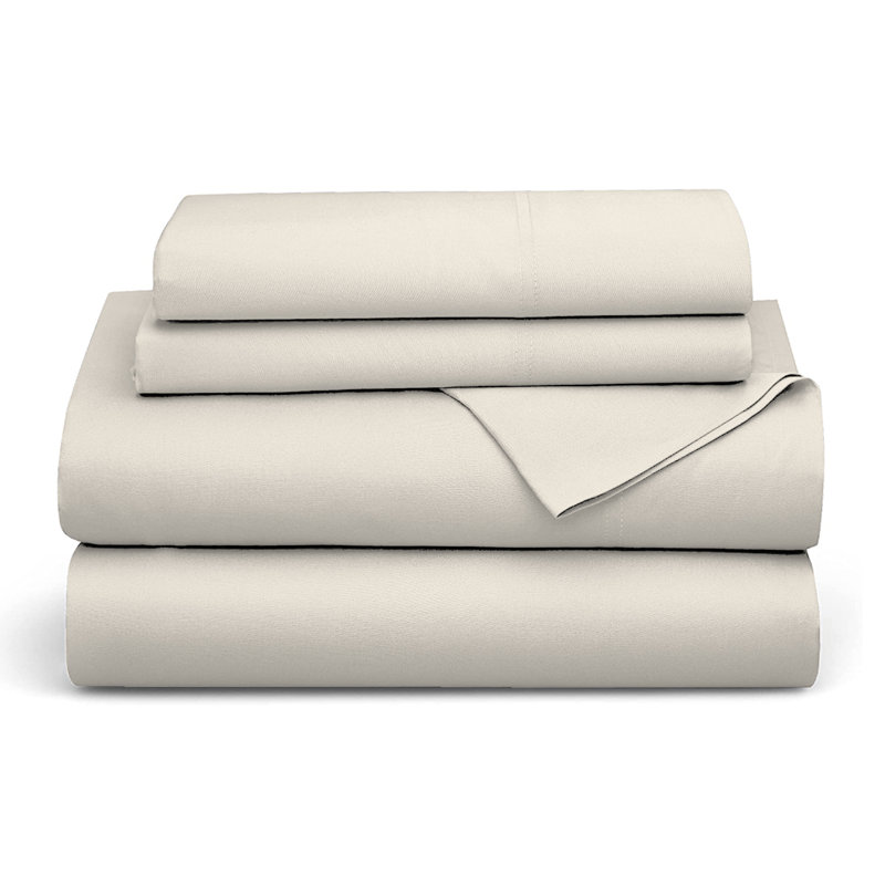 Soft & Silky Tencel Sateen Lyocell Sheet, Full/Double, Ivory