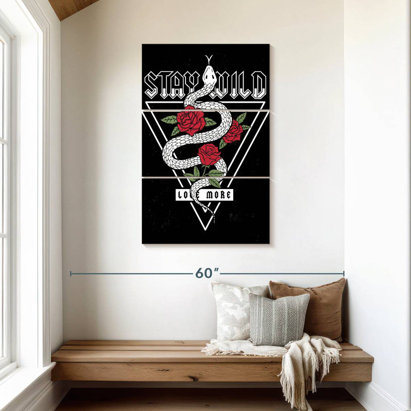 Tergel Stay Wild Poster Quote, 45" H x 28" W