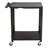 2-Shelf Plastic Mobile Utility AV Cart with Casters