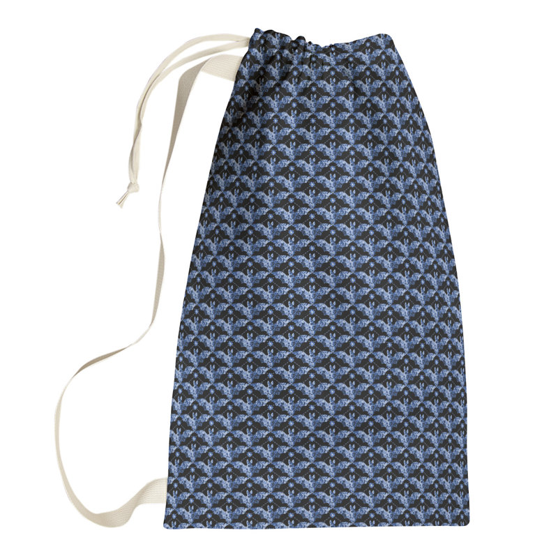 Leffel Fabric Laundry Bag with Handles, Large (76.5" H x 29.5" W x 1.5" D), Blue