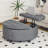 35" Wide Round Ottoman With Storage, Round Storage Ottoman, Tufted Round Ottoman Coffee Table Fabric Round Coffee Table Ottoman With Storage-471797882