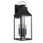 4 lumières 26 po Luminaire mural d'extérieur noir, lanterne murale imperméable, applique murale de porte de ferme câblée-622509947