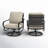 Argirios Metal Patio Swivel Chair with Cushions (Set of 2)-98143861