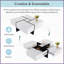 Table basse extensible carrée avec 4 compartiments cachés, plateau ultrabrillant UV pour le salon, 31,5 po x 31,5 po-486738896