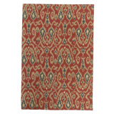 Flatweave Wool Area Rug in Red And Multi