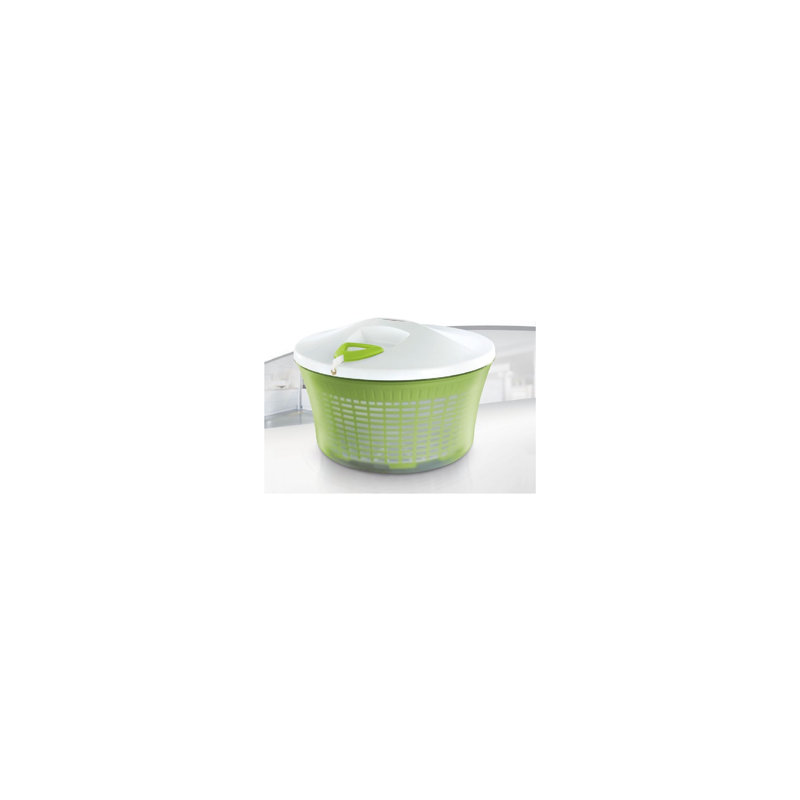 Essoreuse à salade Leifheit Comfortline Signature - Spin ergonomique pour gaucher / droitier, base antidérapante, séchage rapide en douceur, bol polyvalent pour le service, conception en plastique blanc hygiénique durable