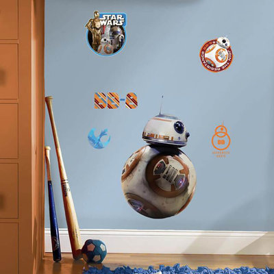 Décalcomanie murale bb-8 p et s géante Star Wars Ep VII