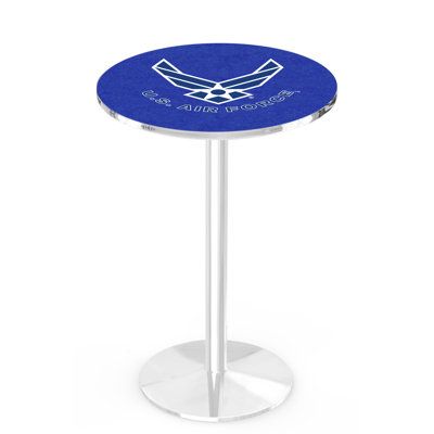 Military Round Metal Base Dining Table