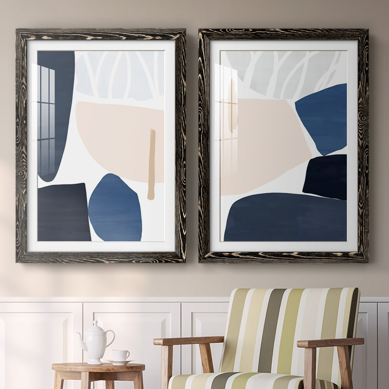 Denim and Sand I-Premium, reproduction encadrée prête à être accrochée, H 31,5 po x l 88 po x P 1,5 po, Noir