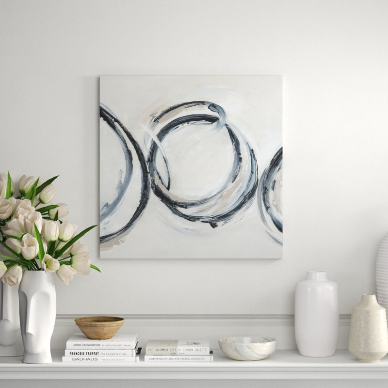Rewind Painting by Barclay Butera, 24" H x 24" W x 1.5" D, Hand Embellishment Texture